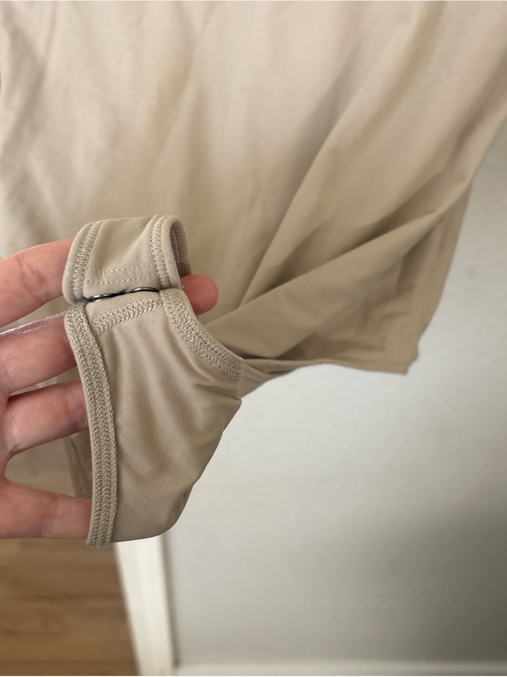 Abercrombie & Fitch Neutral Taupe Short Sleeve Bodysuit - Picture 2 of 4